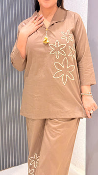 Cotton Co-ord Set with Dori Work