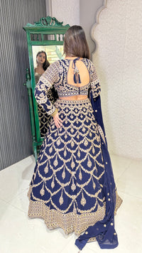 Dori Work Lehenga with Sequin & Pearl Embellishments – Elegant Ethnic Wear