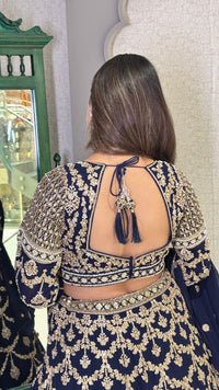 Dori Work Lehenga with Sequin & Pearl Embellishments – Elegant Ethnic Wear