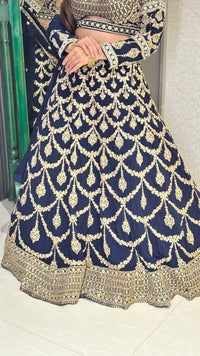 Dori Work Lehenga with Sequin & Pearl Embellishments – Elegant Ethnic Wear