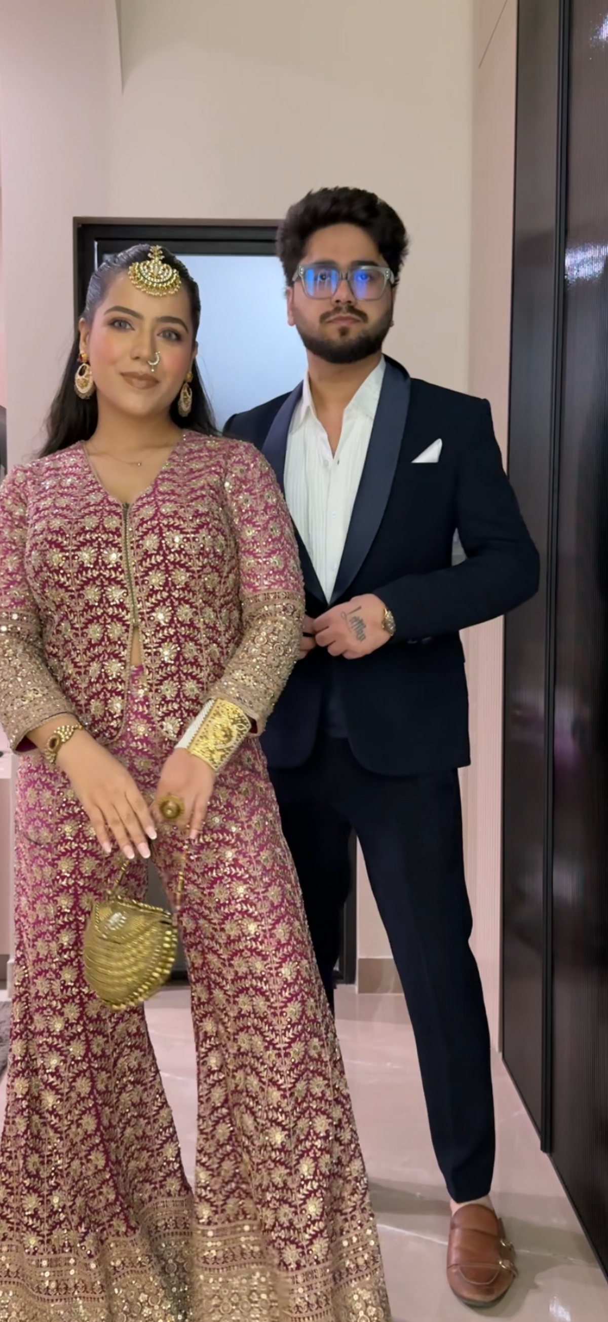 Royal Zari Embroidered Indo-Western Ensemble – Premium Occasion Wear
