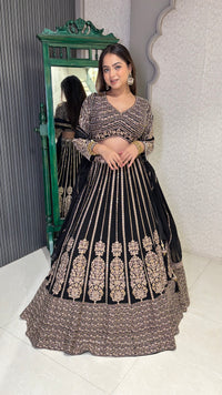Dori Work Lehenga with Pearl Detailing