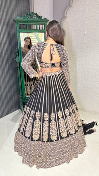Dori Work Lehenga with Pearl Detailing