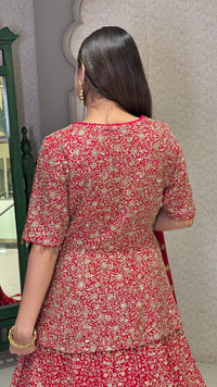 Georgette Lehenga with Intricate Neem Jari Work – Festive & Elegant