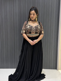Indowestern with Intricate Leather Work Embroidery | Pure Elegance