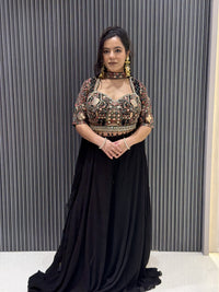 Indowestern with Intricate Leather Work Embroidery | Pure Elegance