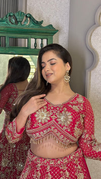 Karwa Chauth Special Embroidered Lehenga – Graceful Festive Ensemble