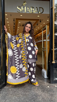 Women's Muslin Polka Dot Suit with Farshi Salwar | Stylish Ethnic Suit Set