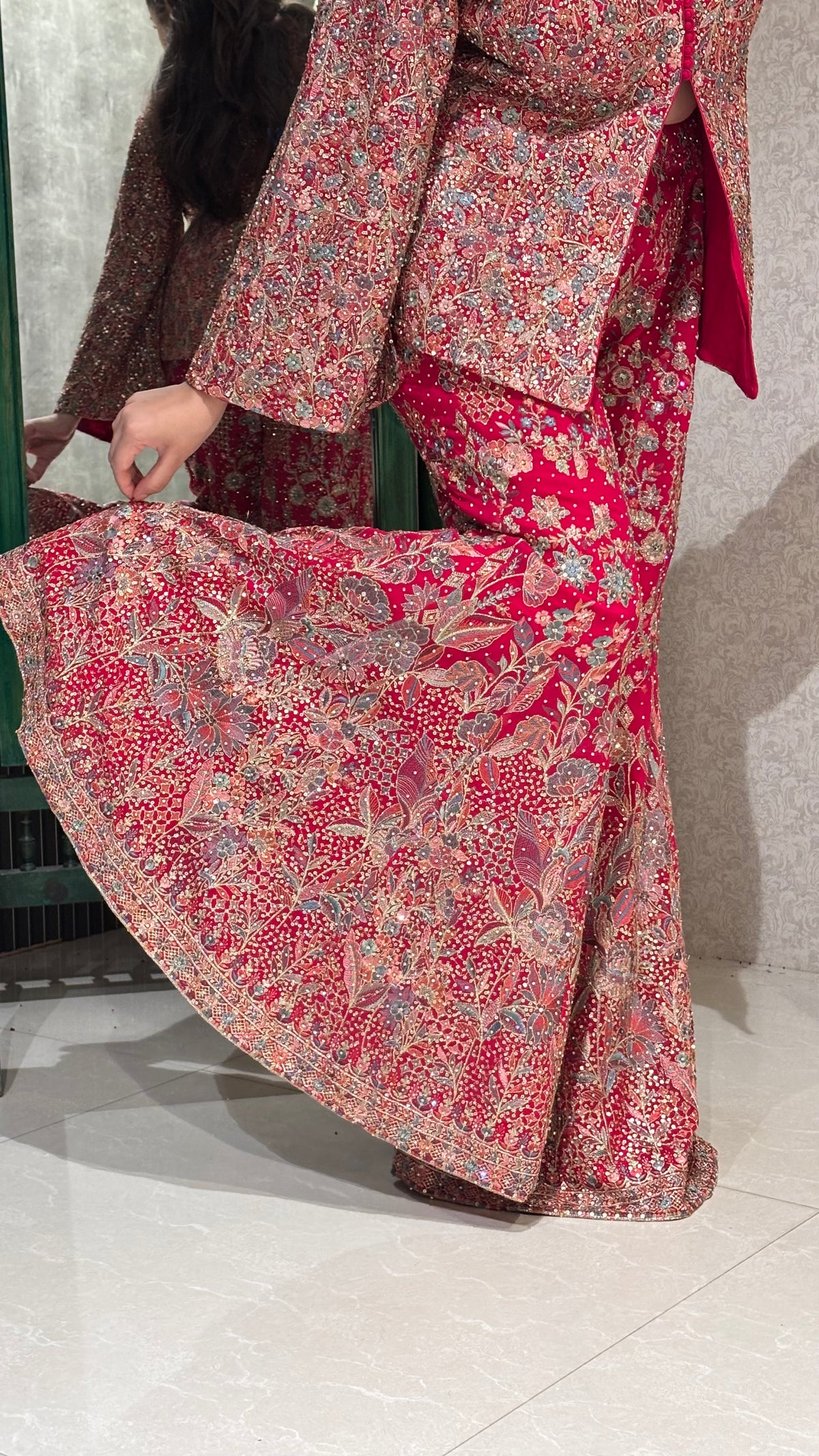 Embroidered Jacket with Sharara – Elegant Festive & Wedding Wear