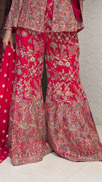 Embroidered Jacket with Sharara – Elegant Festive & Wedding Wear