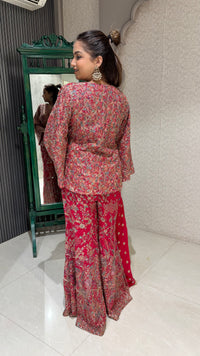 Embroidered Jacket with Sharara – Elegant Festive & Wedding Wear