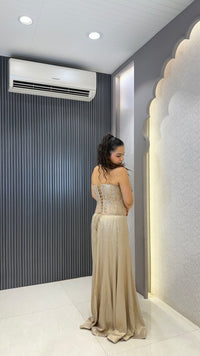 Designer Indo-Western Outfit with Handwork Corset