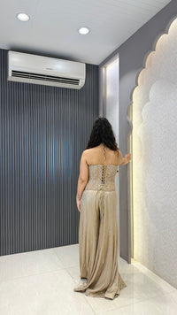Designer Indo-Western Outfit with Handwork Corset