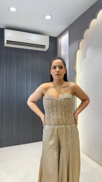 Designer Indo-Western Outfit with Handwork Corset