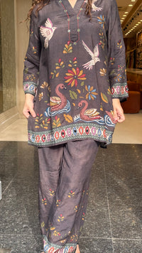 Women's Digital Print Muslin Co-Ord Set | Premium Muslin Fabric | Up to Size 46