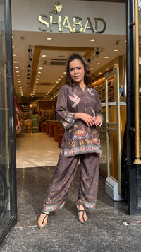Women's Digital Print Muslin Co-Ord Set | Premium Muslin Fabric | Up to Size 46