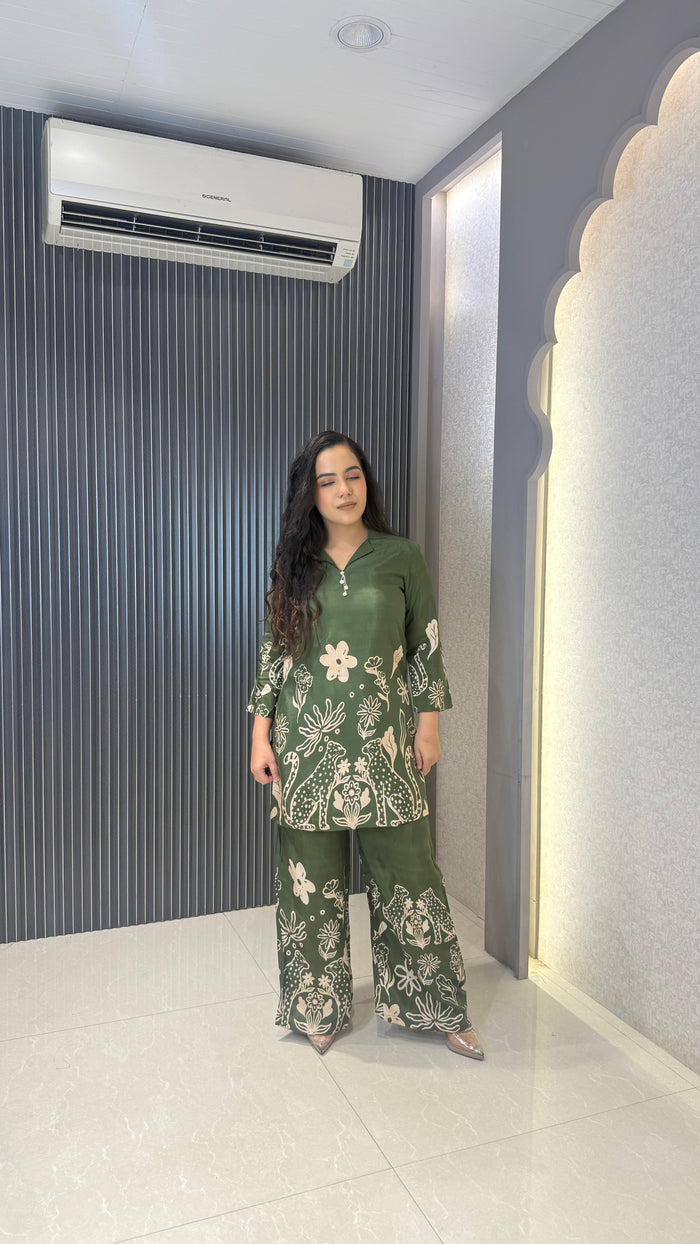 Printed Muslin Co-Ord Set for Women