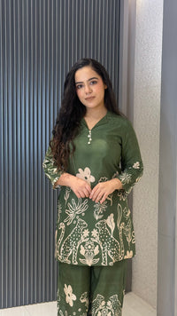 Printed Muslin Co-Ord Set for Women