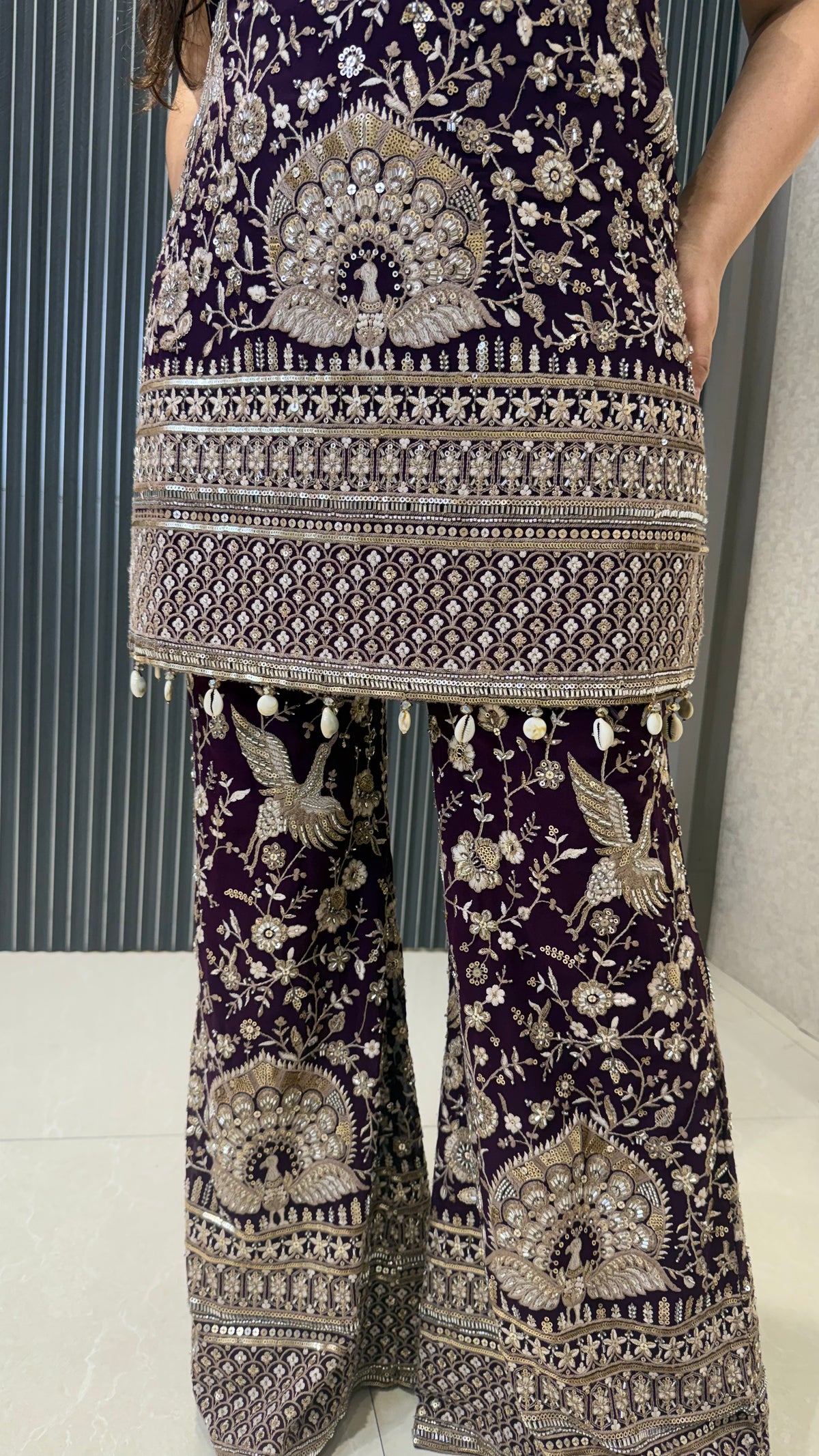 Designer Georgette Suit with Thread Embroidery, Sequin & Cutdana Work