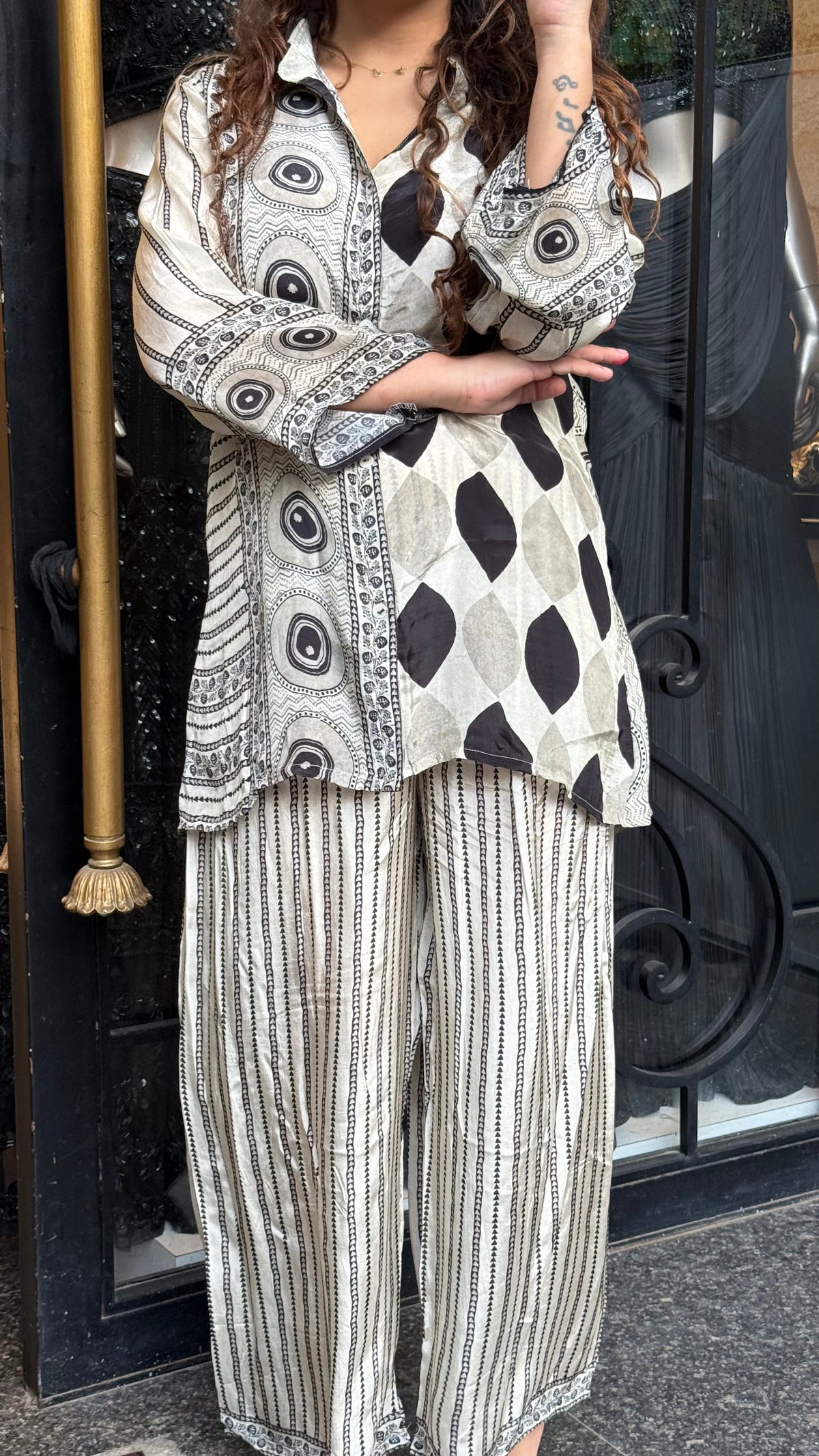 Women's Digital Print Co-Ord Set | Soft Indian Crepe Fabric | Up to Size 42
