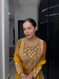 Velvet Suit with Dori, Sequin & Gotta Work | Festive Ethnic Wear