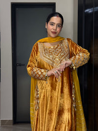 Velvet Suit with Dori, Sequin & Gotta Work | Festive Ethnic Wear