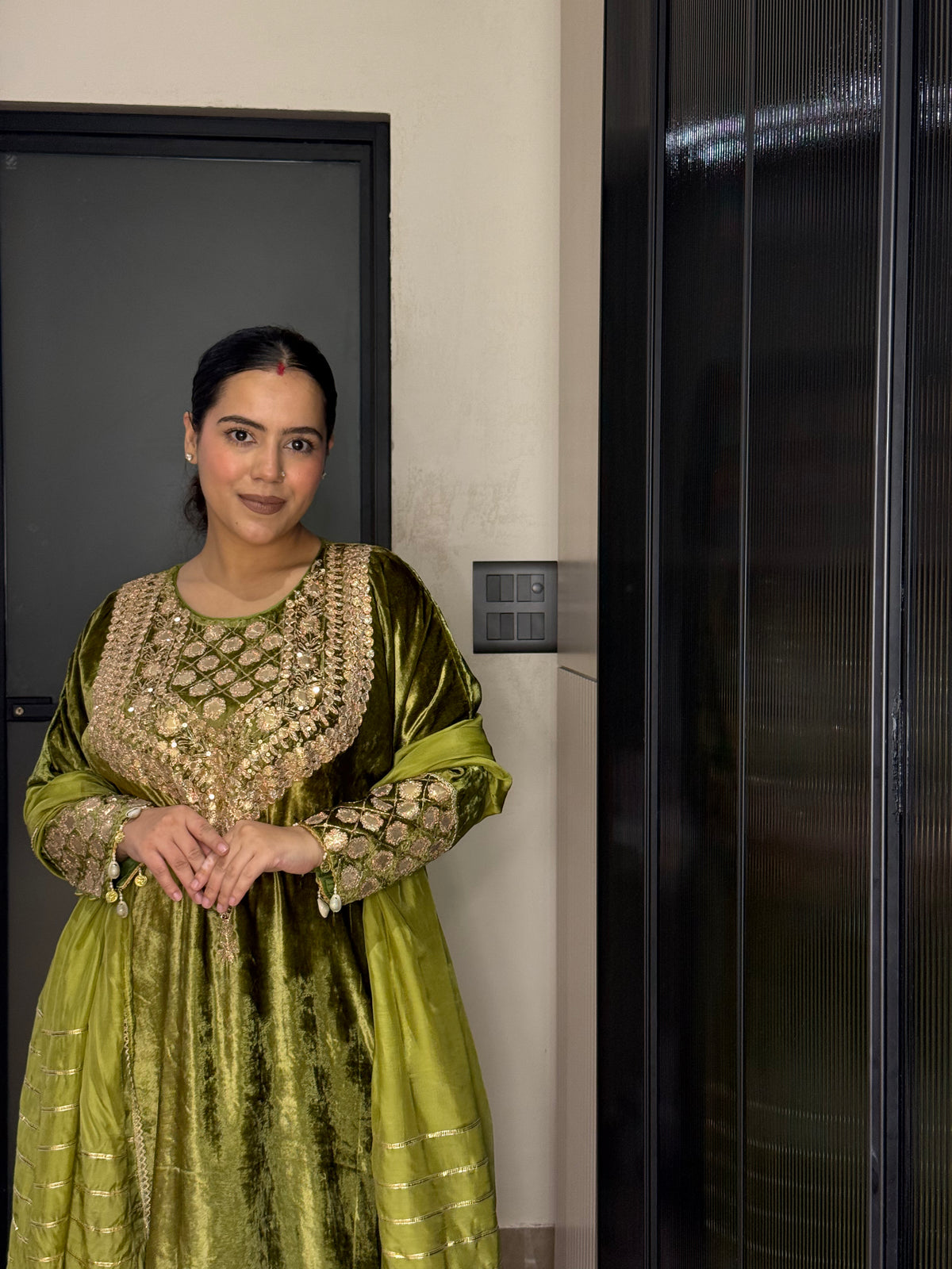 Velvet Suit with Dori, Sequin & Gotta Work | Elegant Festive Wear