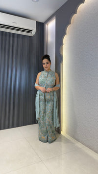 Women’s Designer Indo-Western Set with Thread Embroidery & Sequin Detailing