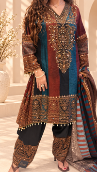 Budget-Friendly Printed Soft Silk Suit Set | Sizes Up to 46