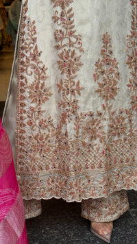 Women's Shimmer Tissue Suit Set with Beads & Stone Work | Premium Festive Ethnic Wear