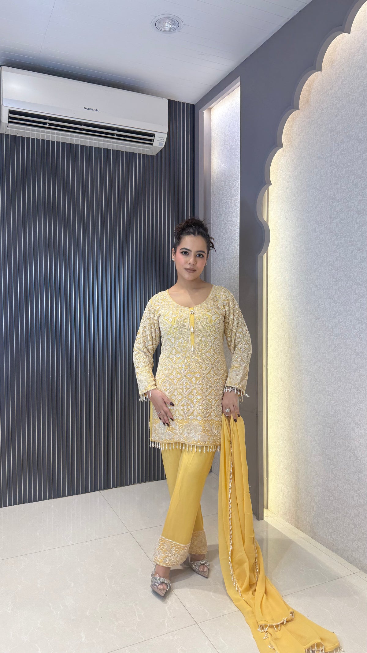 Women’s Luxury Suit Set with Beads Work & Holographic Sequin Detailing