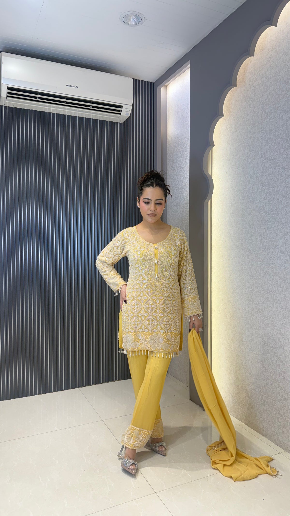 Women’s Luxury Suit Set with Beads Work & Holographic Sequin Detailing