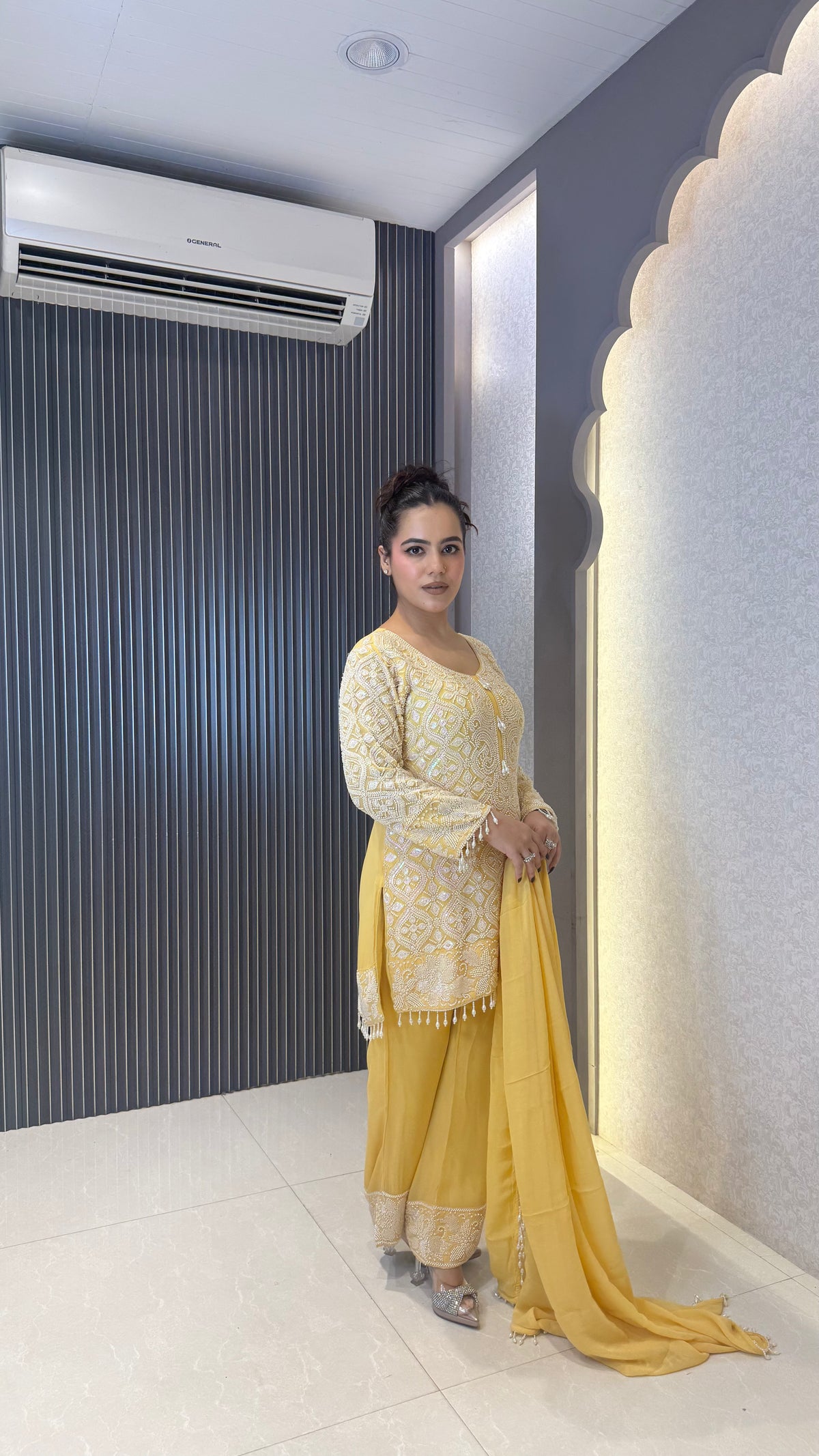Women’s Luxury Suit Set with Beads Work & Holographic Sequin Detailing