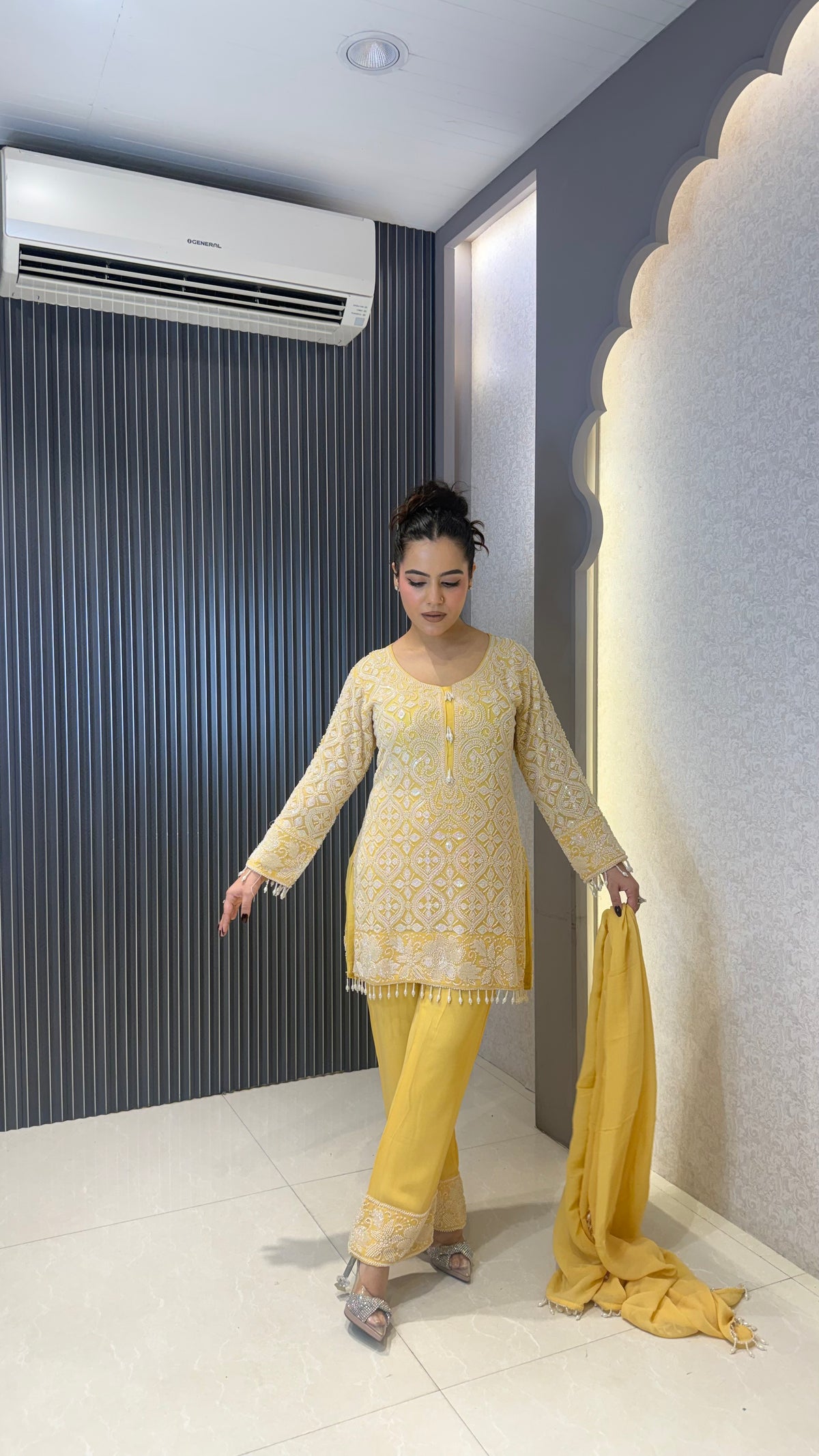 Women’s Luxury Suit Set with Beads Work & Holographic Sequin Detailing