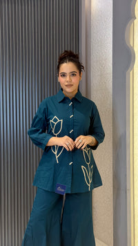 Women’s Cotton Co-ord Set with Appliqué Work