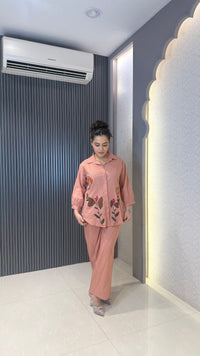 Women’s Cotton Co-ord Set with Appliqué Work