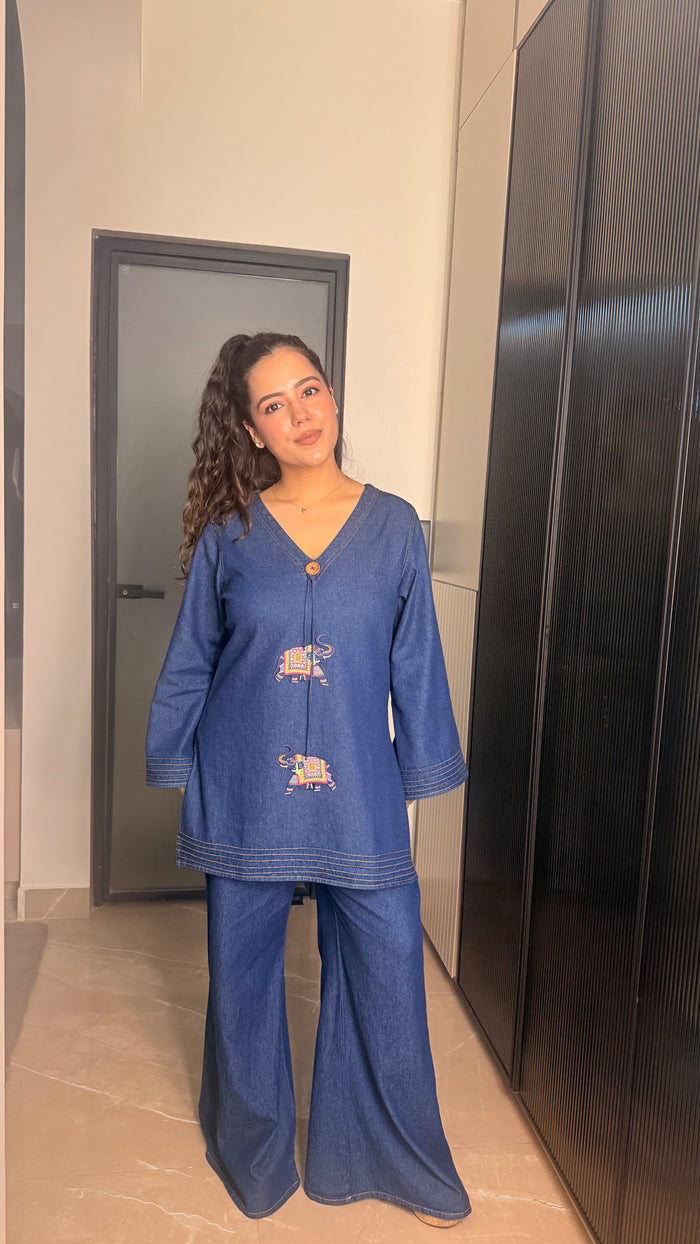 Denim Co-ord Set ( 7-10 days delivery time )