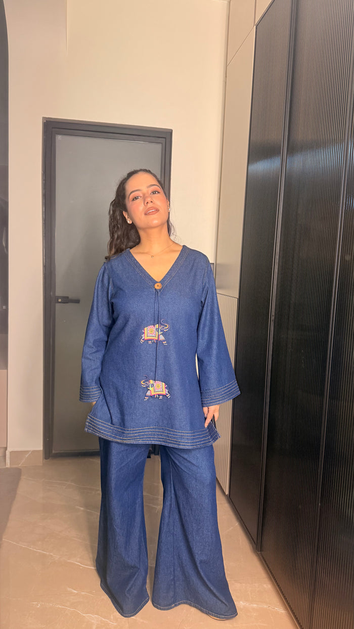 Denim Co-ord Set ( 7-10 days delivery time )