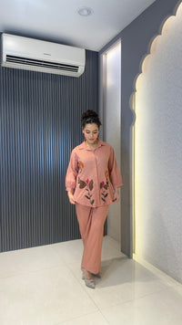 Women’s Cotton Co-ord Set with Appliqué Work