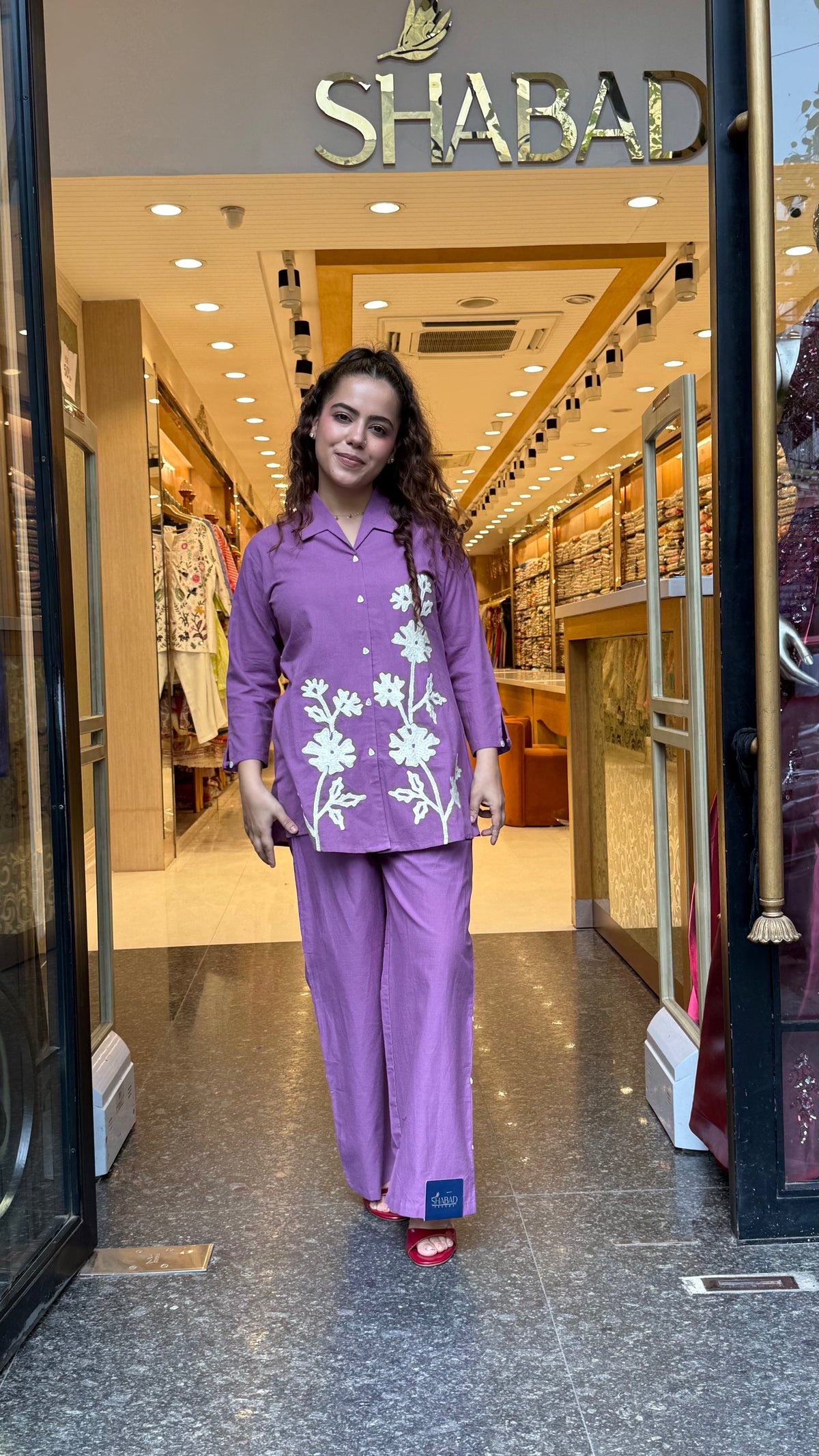 Women's Cotton Appliqué Work Co-Ord Set | Casual & Stylish Co-Ord Set