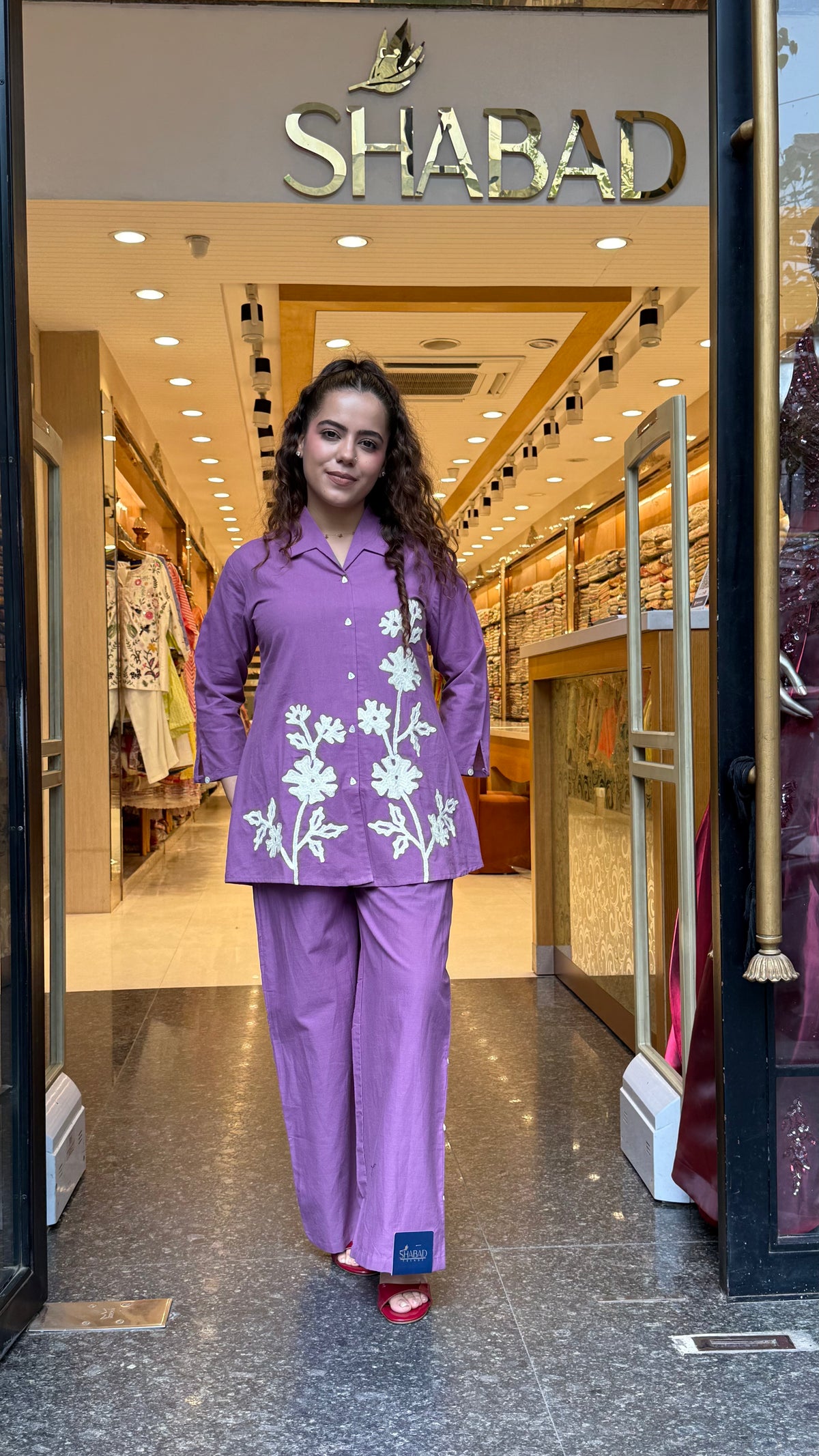 Women's Cotton Appliqué Work Co-Ord Set | Casual & Stylish Co-Ord Set