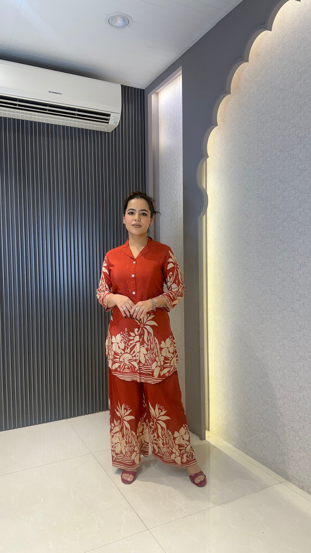 Women’s Designer Printed Muslin Co-Ord Set