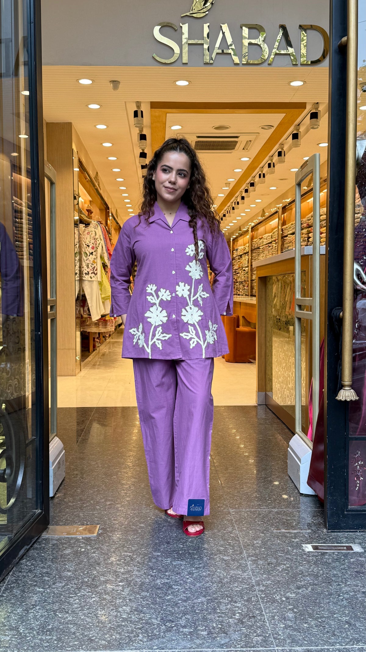 Women's Cotton Appliqué Work Co-Ord Set | Casual & Stylish Co-Ord Set