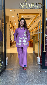 Women's Cotton Appliqué Work Co-Ord Set | Casual & Stylish Co-Ord Set
