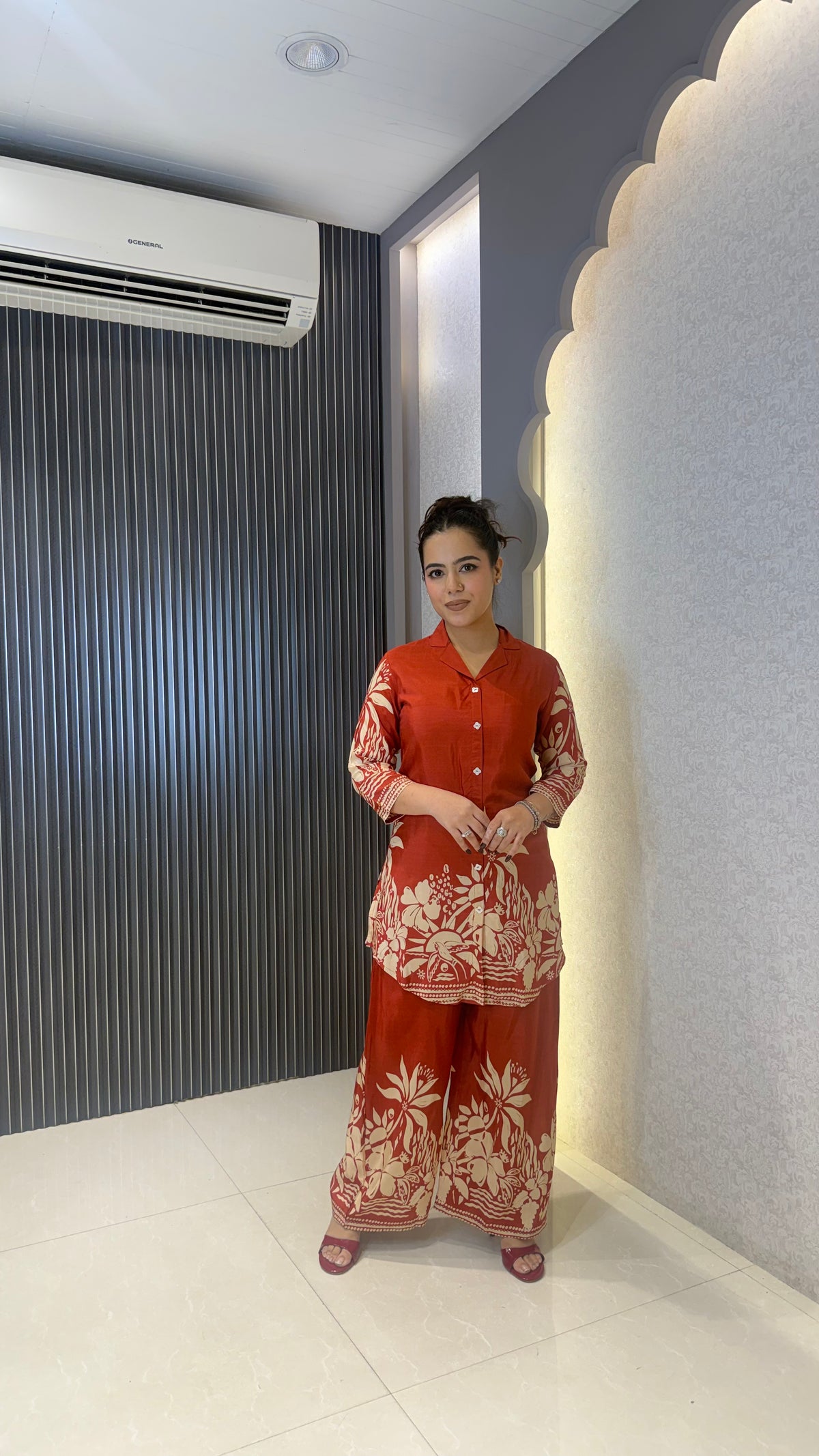 Women’s Designer Printed Muslin Co-Ord Set