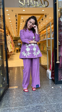 Women's Cotton Appliqué Work Co-Ord Set | Casual & Stylish Co-Ord Set
