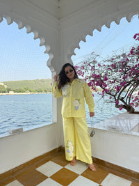 Linen Embroidered Co-ord Set | Thread Work Detailing