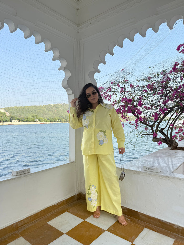 Linen Embroidered Co-ord Set | Thread Work Detailing