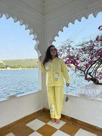 Linen Embroidered Co-ord Set | Thread Work Detailing