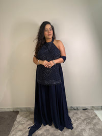 Elegant Suit with Cutdana & Pearl Sequin Detailing | Sizes Upto 44